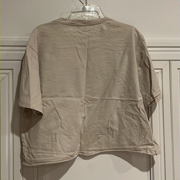 Altar’d State Desert Vibes Short Sleeve Crop Tee Tan Size Medium - Picture 4 of 8